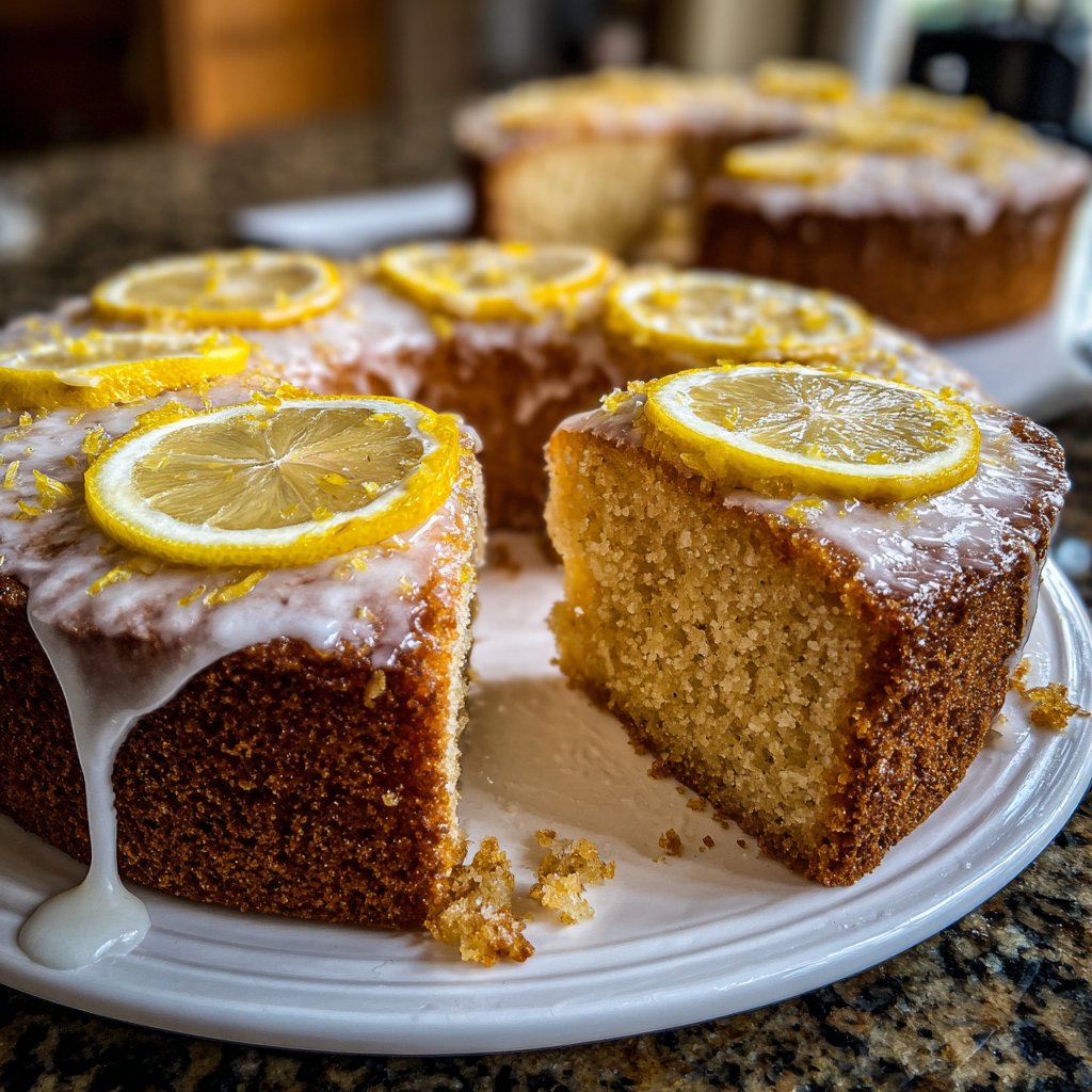 Lockerer Zitronenkuchen für Gäste