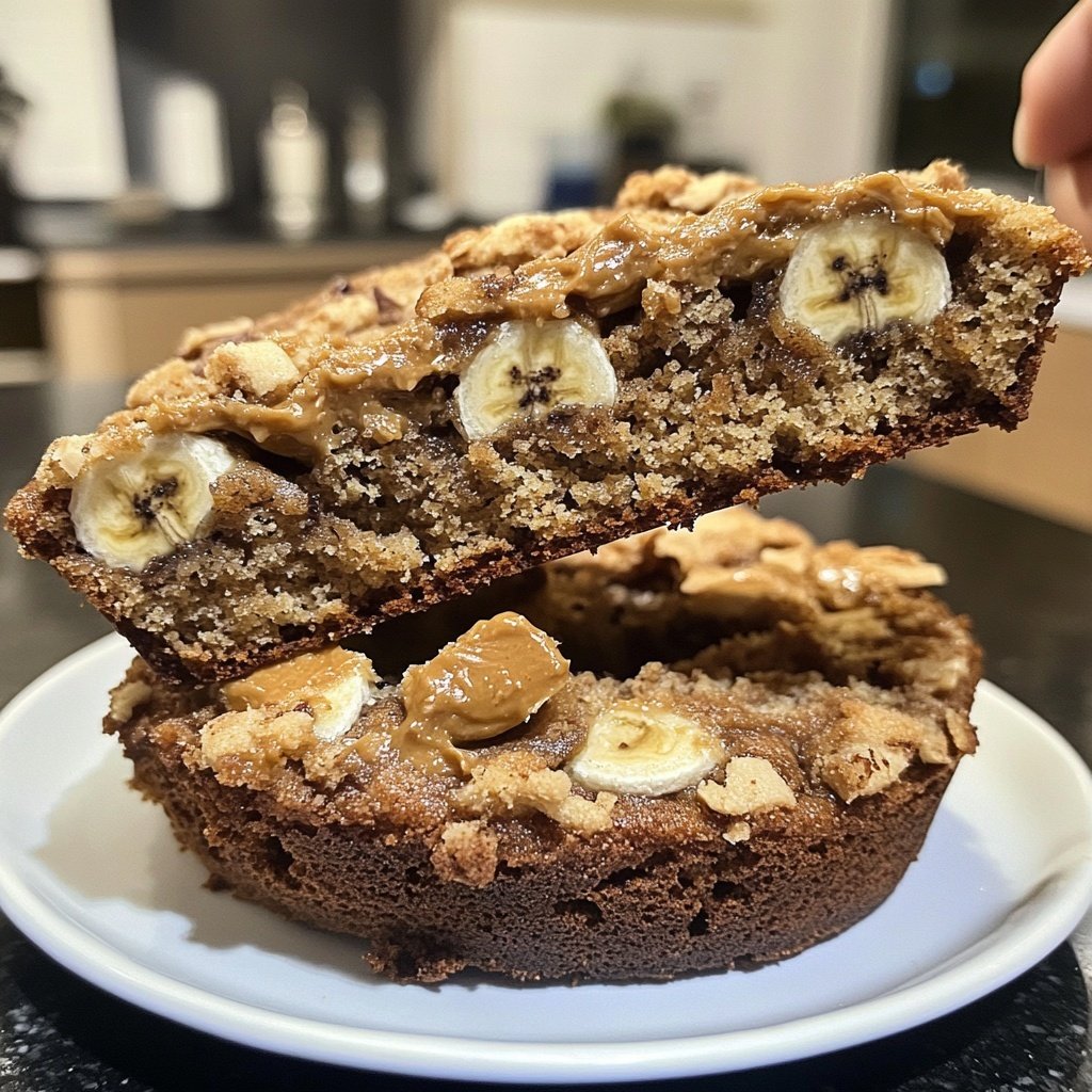 Bananenbrot mit Erdnussbutter