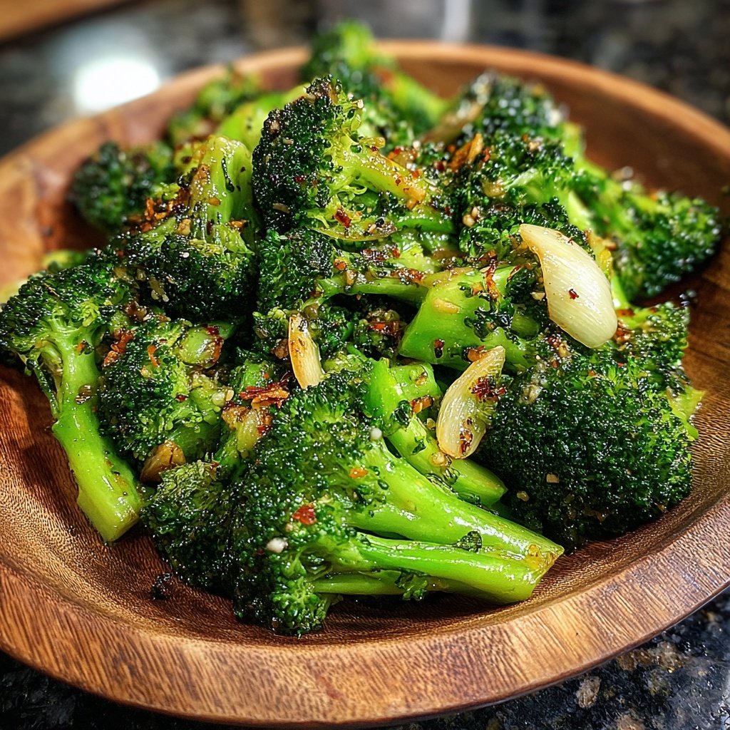 Brokkoli Pfanne Mit Knoblauch