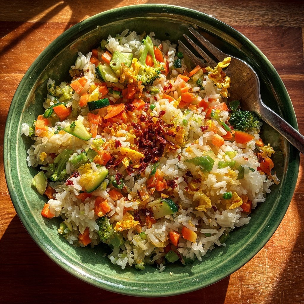 Kalorienarme Reispfanne Mit Gemüse