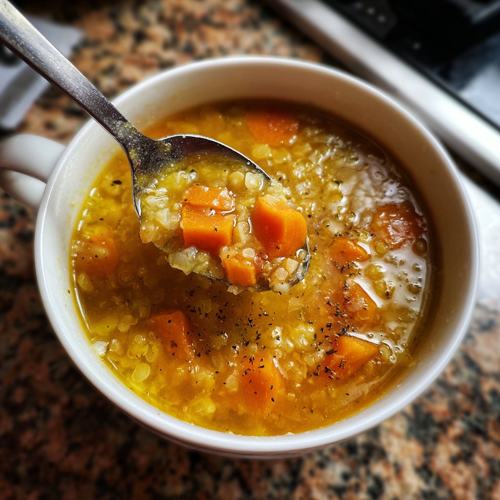 Linsensuppe mit Karotten