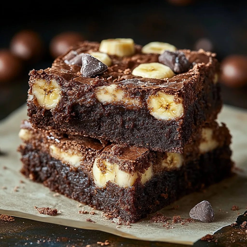 Saftige Bananen Brownies