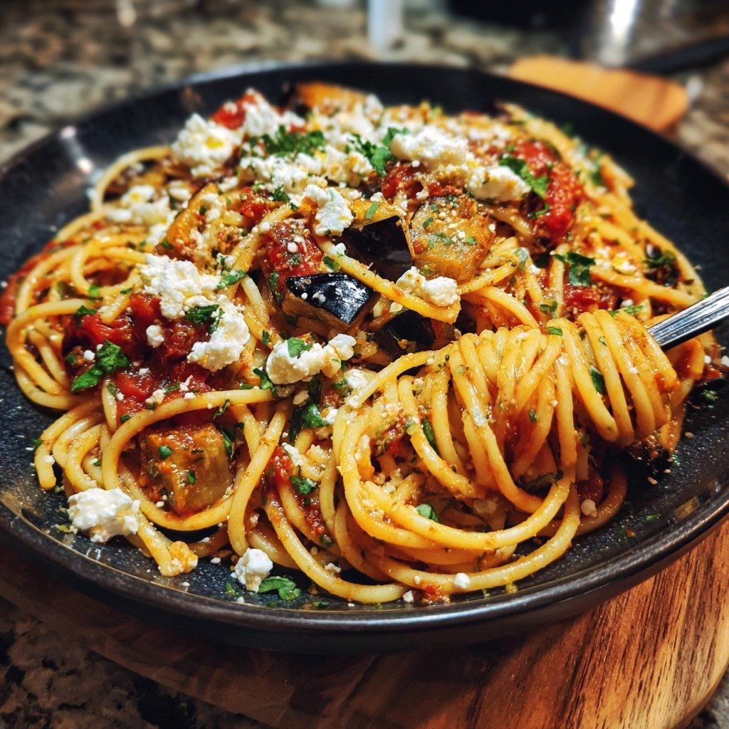 Internationale Küche Italienische Pasta alla Norma