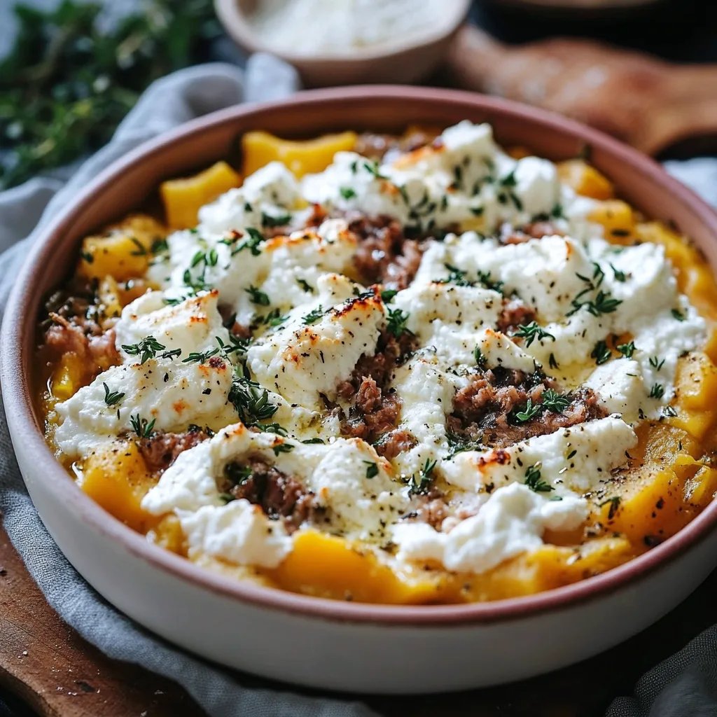 Süßkartoffel-Hackfleisch-Auflauf mit Feta