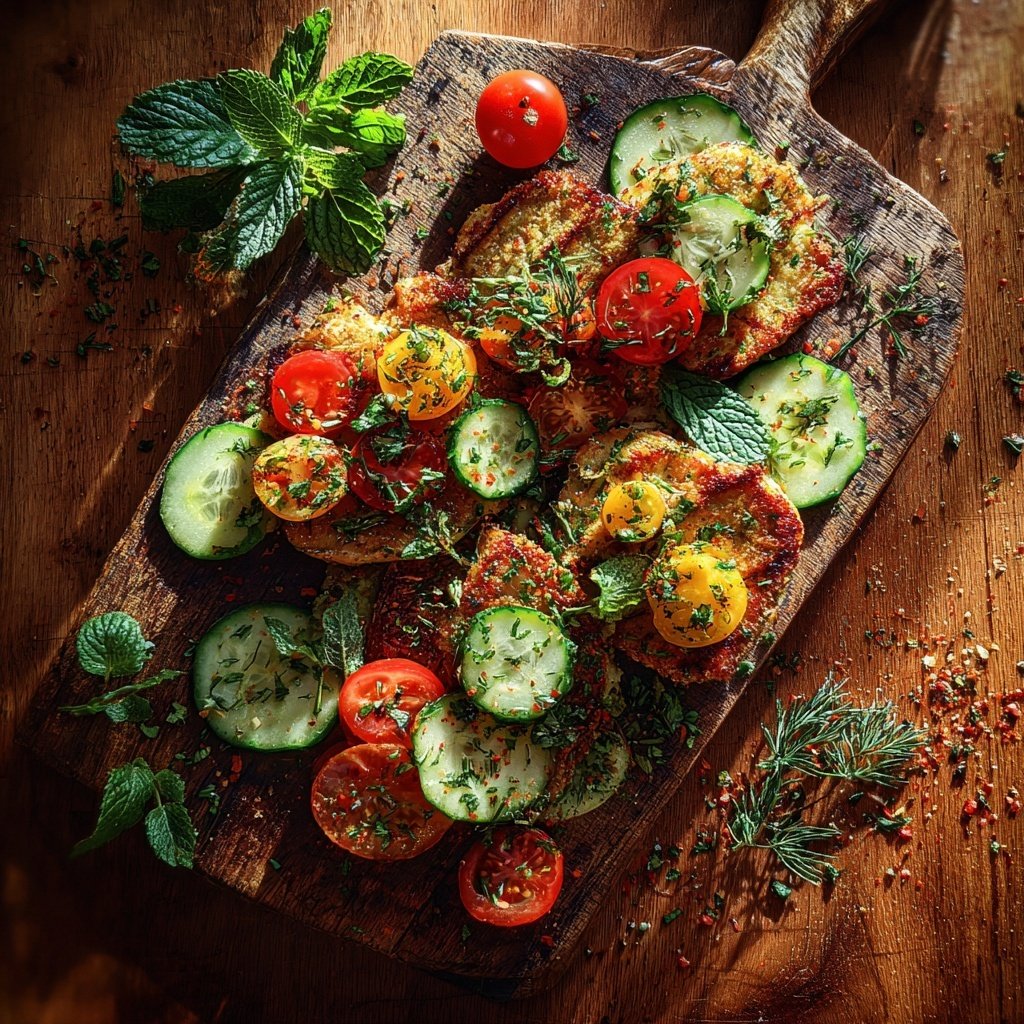 Grill Beilagen Mit Tomaten Und Gurke