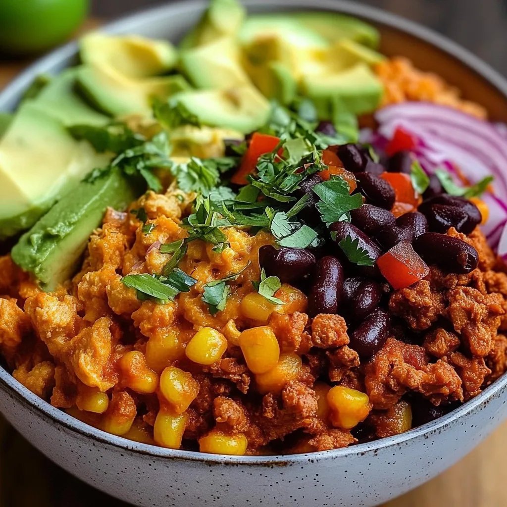 Süßkartoffel Burrito Bowl