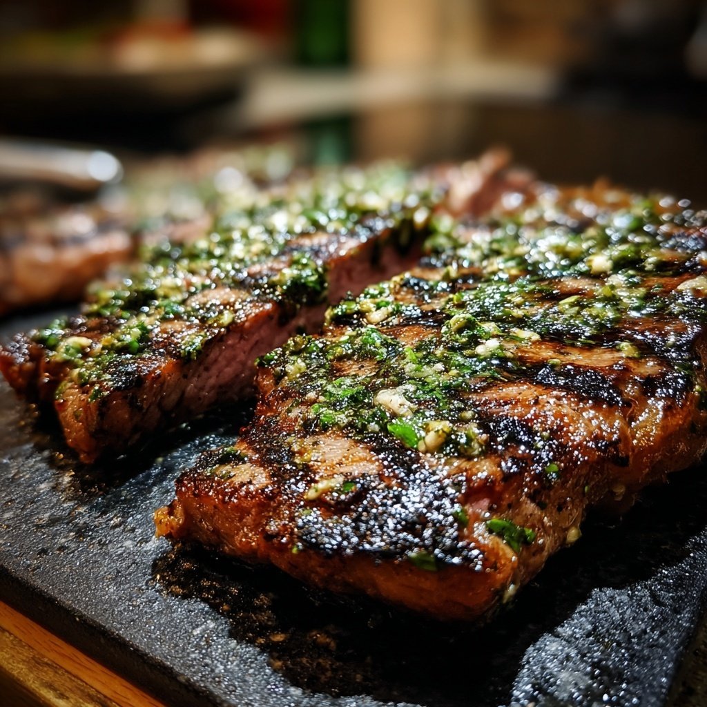 Gegrilltes Steak Mit Kräuterbutter