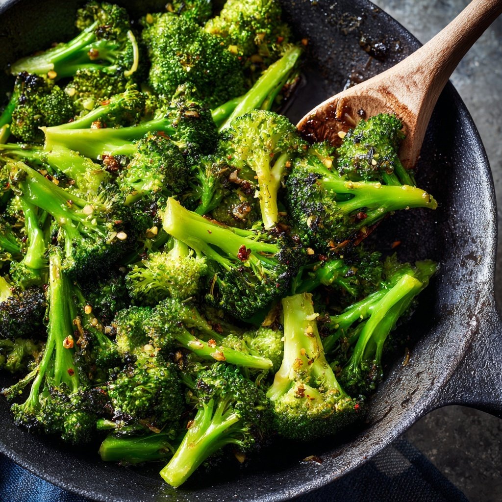 Brokkoli Pfanne Mit Knoblauch