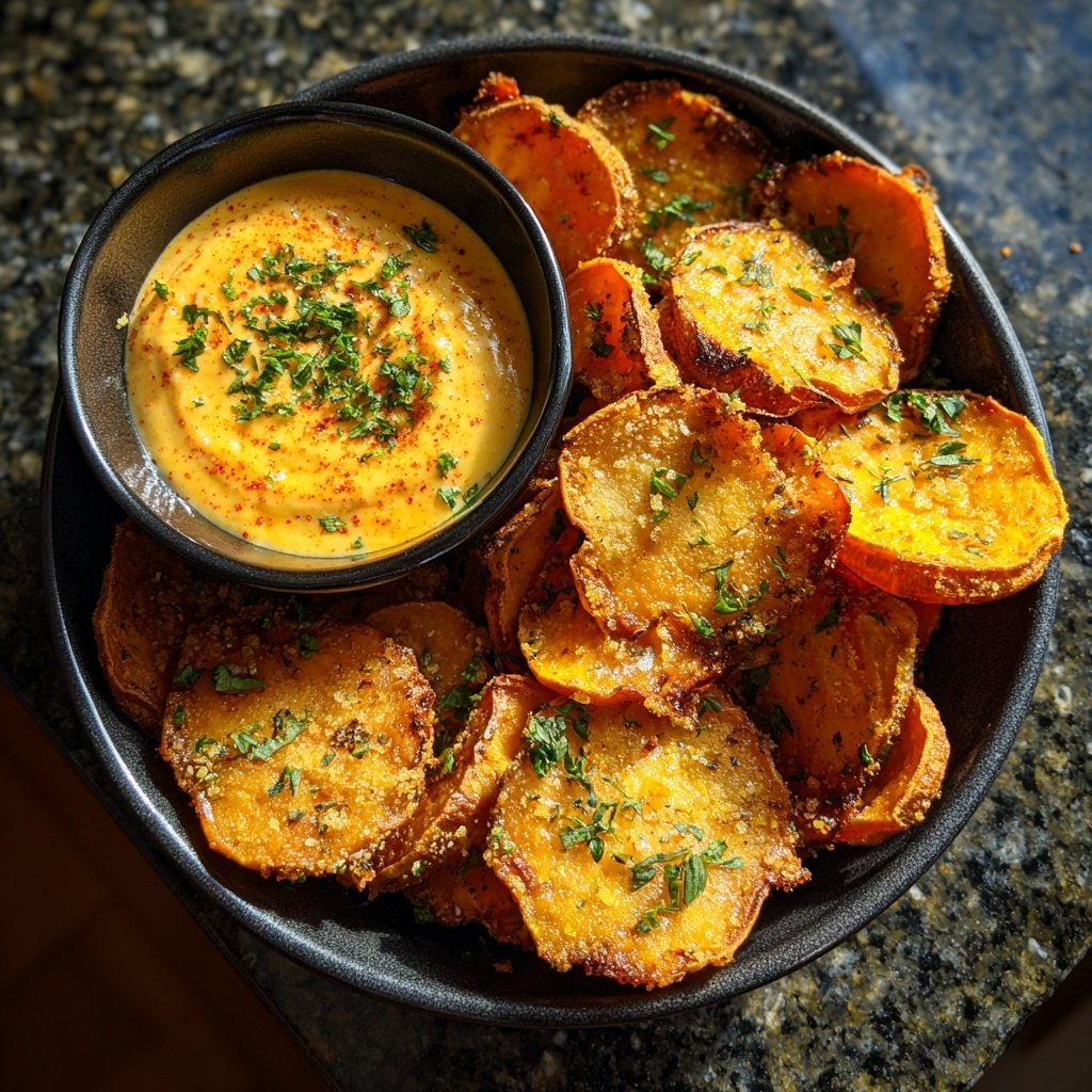 Knusprige Ofen Süßkartoffeln Mit Paprika Dip