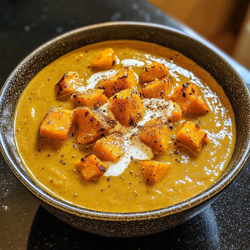 Kürbissuppe ohne Mixer